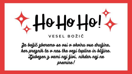 pristno in toplo božično voščilo